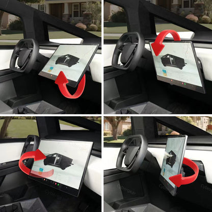 Tesla Cybertruck Dashboard Screen Swivel Tilt Mount Rotating Kit